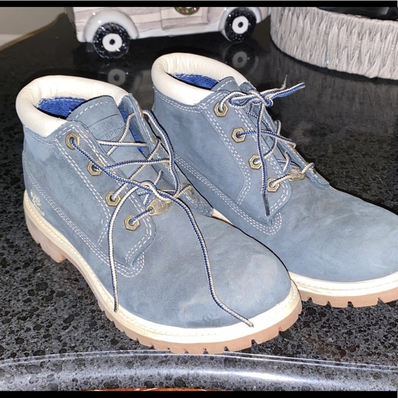 Timberland Shoes - rare grey blue timberlands. only worn a few times